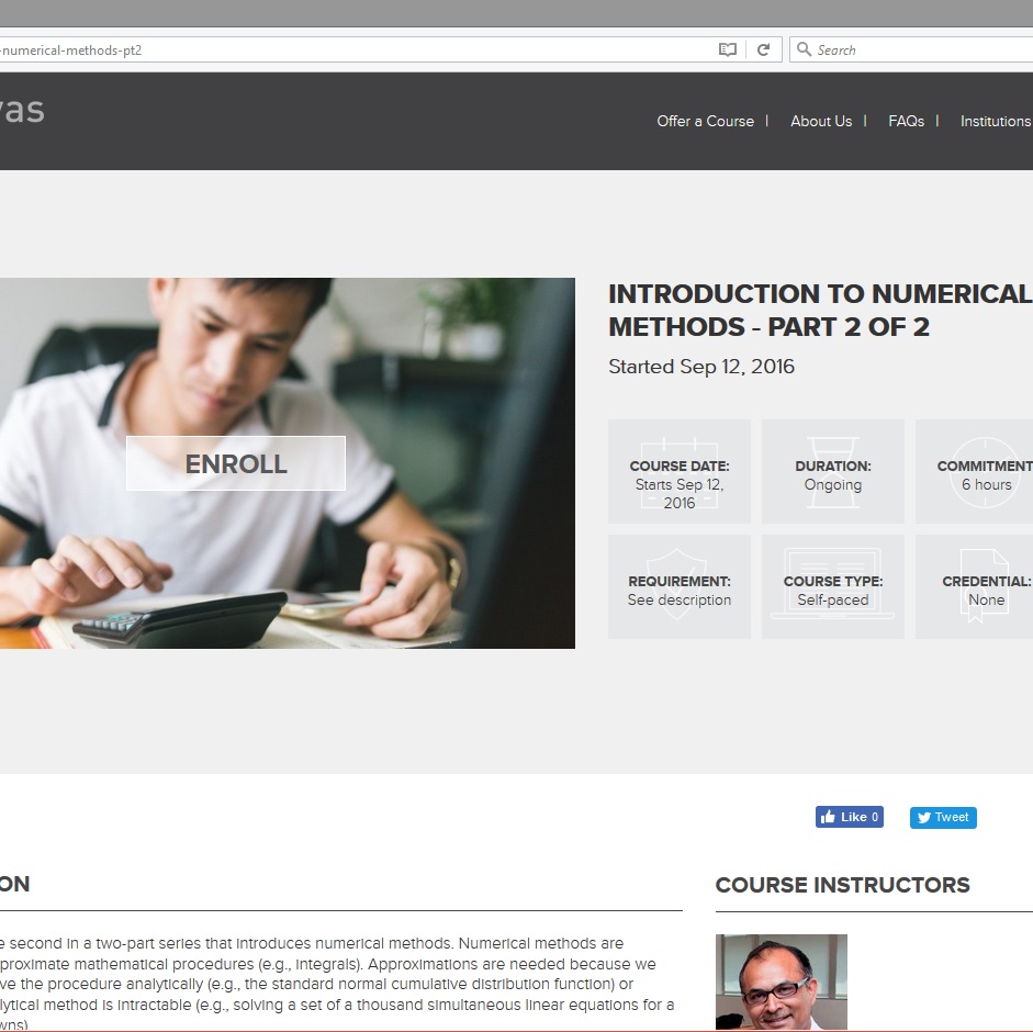 MOOC Released:Introduction to Numerical Methods – Part 2 of 2 ...