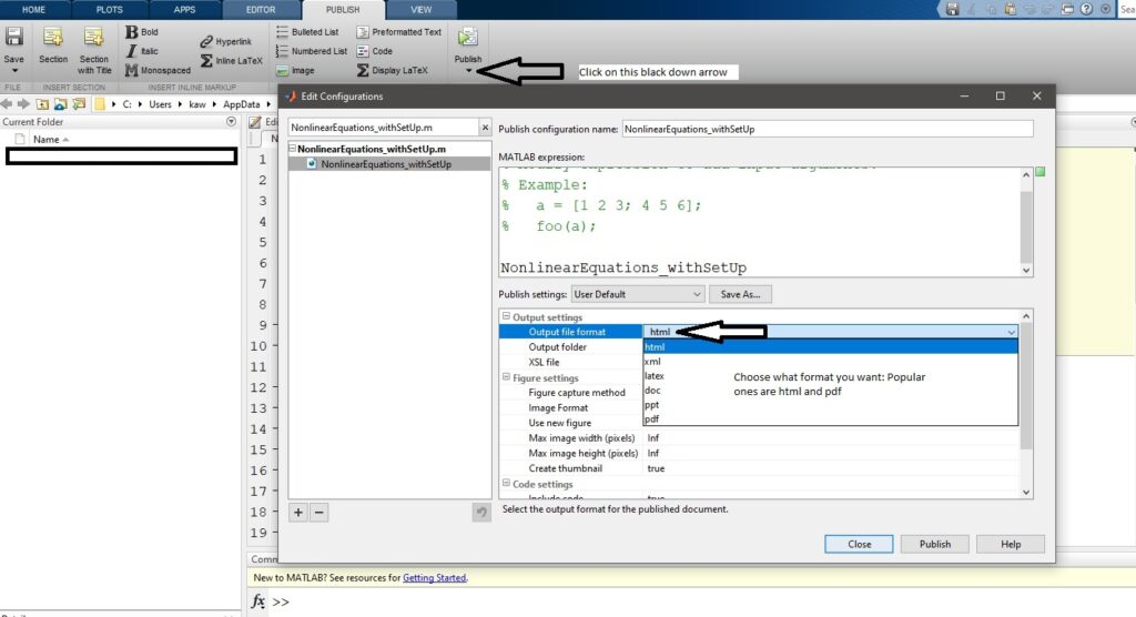 Matlab Publish To Pdf Youtube